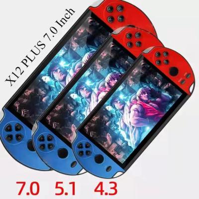 China Portable top selling x12 plus 7 inch for kids adults handheld game console 600 in 1 handheld juego game console game player for sale