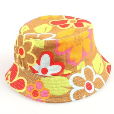 China JOINT Manufacturers Europe and the United States new colorful flower children's sun pot hat leisure children's fisherman flower fisherman for sale