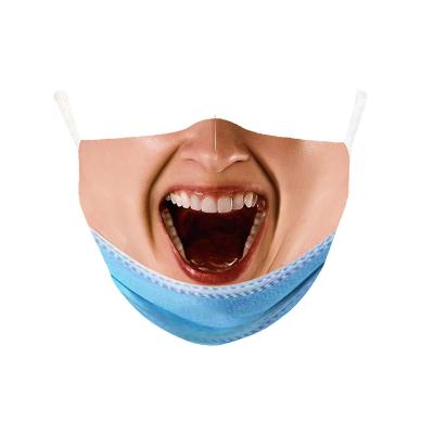 China Wholesale Fashionable Reusable Dustproof Reusable Mask Party Face Mask 3D Color Designer Face Mask 3D Face Mask for sale