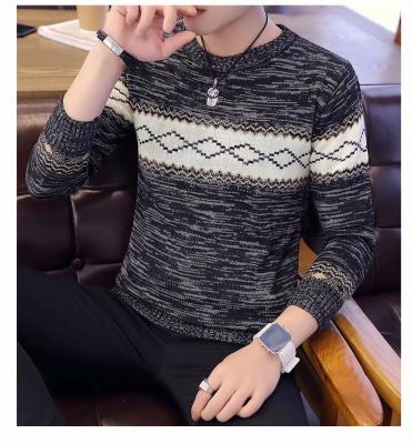 China New Fashion Brand Anti-Wrinkle Casual Sweater Crewneck Striped Slim Fit Knit Men's Sweater M-XXXL for sale