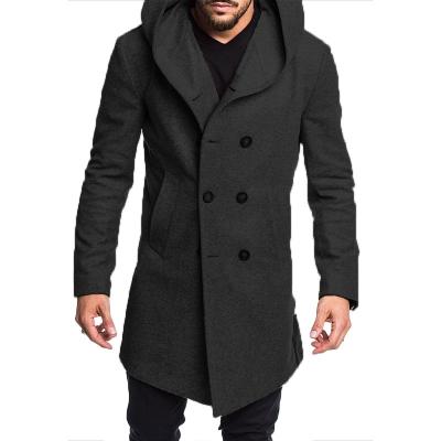 China QUICK DRY Spring and Autumn Men's Wool Blended Warm Double Breasted Casual Slim Coat for sale