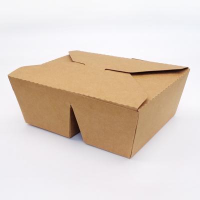 China 100% Best Price Food Grade Disposable Disposable High Quality Paper Boxes Two Compartments Lunch Box Eco Friendly for sale