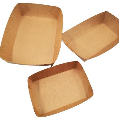 China Disposable custom paper ship food tray paper sushi tray with printing accepted for sale