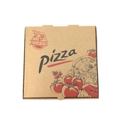 China Disposable portable biodegradable pizza box 13 inch cartoon box for pizza and falafel for sale