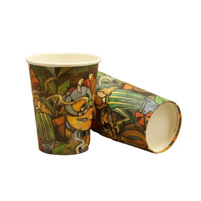 China China Paper Cup Manufacturer Disposable Single Wall Coffee Cup Hot Branded Custom Paper for sale