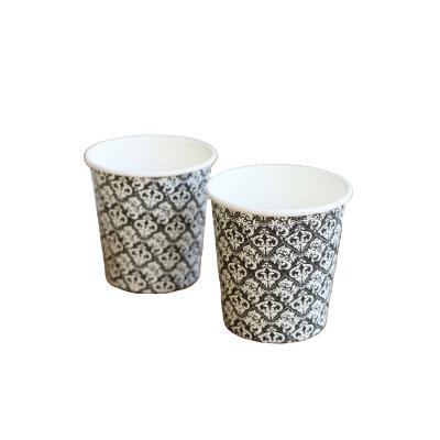 China Small Paper Cup 4oz Disposable Single Wall Paper Coffee Cups Custom Logo for sale