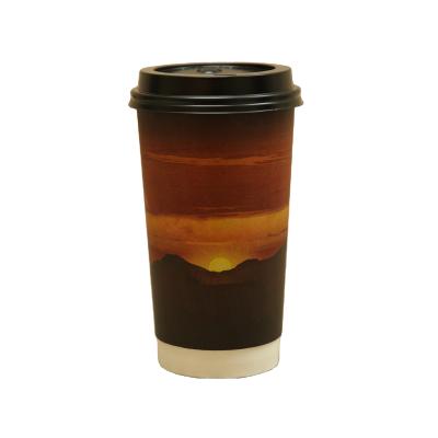 China Free Sample Cheap Disposable Cheap Price 20oz Double Wall Paper Cups for sale