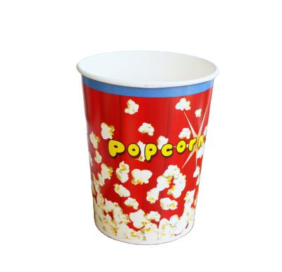 China Good Quality Disposable Paper Popcorn Bucket Custom Printed Paper Cup With Different Size To Choose With Small MOQ for sale