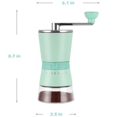 China WITH LID Large Manual Powerful Manual Coffee Grinder Bean Steel Coffee Grinder with Ceramic Burrs Commercial Coffee Grinder Machines for sale