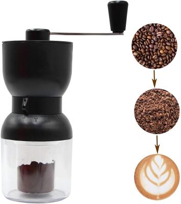 China WITH LID Hot Selling Amazon Hand Protable Manual Coffee Grinder With 4 Adjustable Settings Travel Italian Outdoor Coffee Bean Grinder for sale