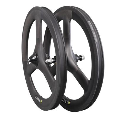 China Road Bikes Wholesale Carbon Tri Spoke Wheelset 14