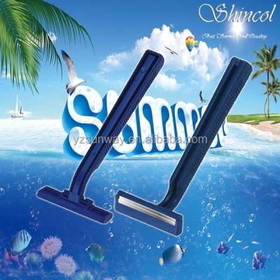 China Eco-Friendly Manufacturer Well Sale Wholesale Logo Biodegradable Disposable Custom Ect Razors For Men for sale