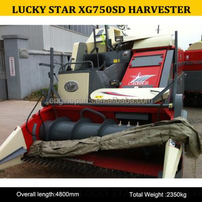 China china agriculture farm machine luckystar XG750SD combine harvester à venda