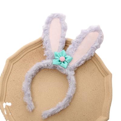 China New Promotion Friendly Material Low Price Customized Vintage Plush Rabbit Ears Headband Bow Supplier In China for sale