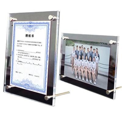 China Wholesale Plastic Manufacture Standing Desk A4 Acrylic Frame With Screw for sale