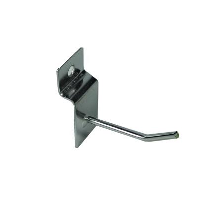 China Wholesale Cheap Manufacture Metal Chrome Slatwall Display Shop Slat Wall Single Hook H2-005 for sale