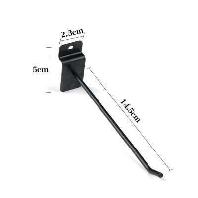 China Wholesale High Quality Black 4 Inch Display Manufacture Retail Slatwall Hooks Display H2-015 for sale