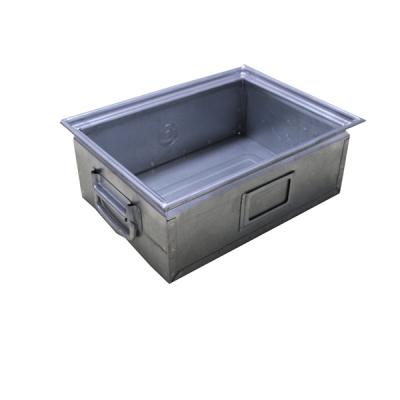 China OEM Workshop Tools Parts Opens Storage Small Metal Box Steel Trash Can Case Customized for sale