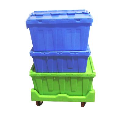 China Viable Thicken Plastic Turnover Box Tool Box With Cool Cover Delivery Green Logistics Box for sale