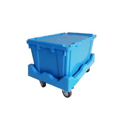 China Custom Solid Box PP Plastic Transport Storage Moving Tied Lid Fruit Packing Vegetable Box for sale