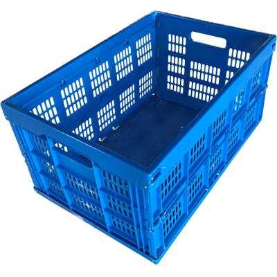 China Hot Sale Recyclable Custom Folded Foldable Plastic Foldable Pallet Crate PP Boxes Portable Folding Boxes Crate for sale