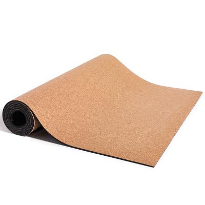 China OEM Profesional Universal Home Gym Natural Rubber Waterproof Cork Yoga Mat for sale