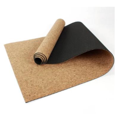 China Non-slip and Antibiosis Fitness Non-slip Natural Rubber Eco-friendly Cork Folding Yoga Mat Waterproof For Traveling for sale