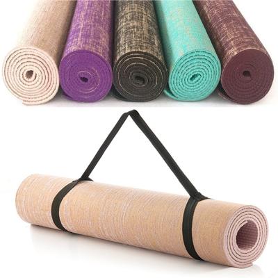 China Tear resistant/waterproof/easy to clean high performance natural non slip and comfortable jute yoga mat for exercise or fitness for sale