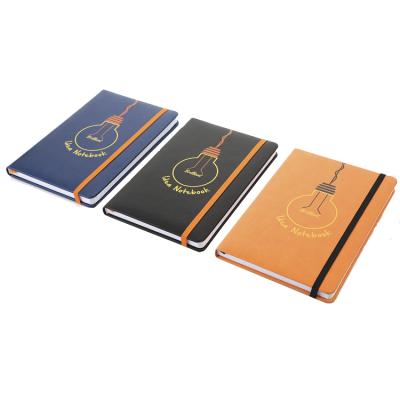 China Custom printed hardcover book design with elastic band A5, A6, A7 hardcover book back to school colorful leather notebook for sale