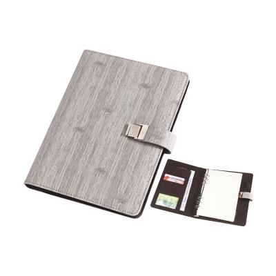 China Hot Selling Hardcover Customized Luxury PU Leather Organizer Planner Loose Leaf Notebook with Magnetic PU Strip Closure for sale