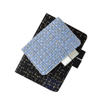 China Colorful Fabric Cheap Look Planner Luxury Organizer Hardcover Book Agenda a4 a5 Notebook with Pen Holder for sale