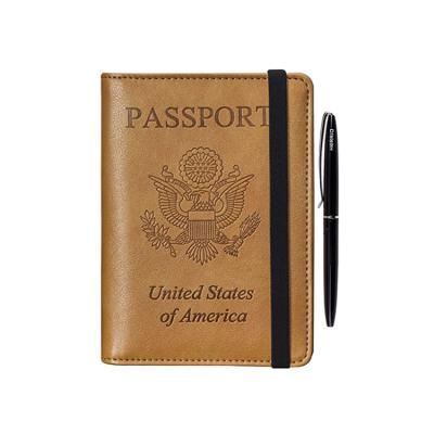 China Passport holder silm wallet fashion customized leather id card holder for travel for sale