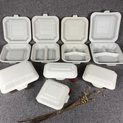 China Sustainable 3 5 compartment eco friendly biodegradable disposable packaging cornstarch corn starch takeaway bento lunch box food container for sale