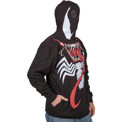 China Anti-Wrinkle Heavy Polyester Terry Sublimation Hoody Plus Size French Face Full Zip Men's Jacket Hoodies for sale