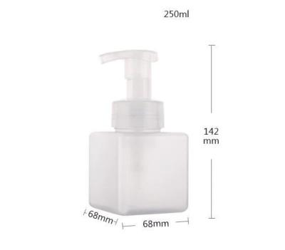 China 450ml Square PET Screen Printing Empty Bottle for Cosmetic Packaging Liquid Soap for sale