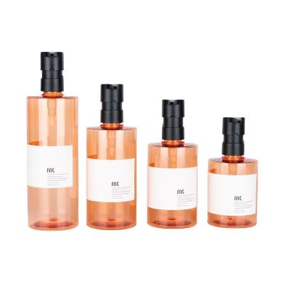 Chine 200 ml 250 ml 300 ml 400 ml Bouteille en PET en plastique Bouteille de shampooing Bouteille ronde Bouteille avec pompe à lotion à vendre