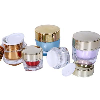 Chine Corps en acrylique PP Réservoir intérieur 15 g Crème pour soins de la peau vide Crème pour le visage Récipient cosmétique Crème en pot à vendre