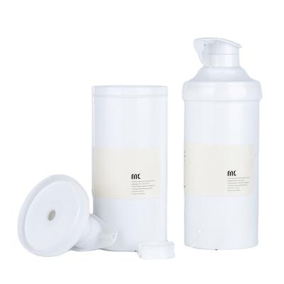 Chine 500 ml Bouteille de pompe à lotion en plastique de forme ronde Bouteille sans air Design innovant sans air à vendre