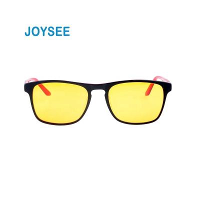 China Newcomer Joysee Optical Frame 80s Lean Youth High Quality Male Female Yellow Square Ready Made Low Cost Cool Glasses ZZ for sale