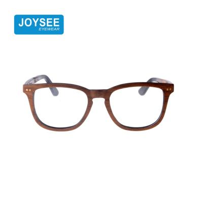 China 2020 Joysee Fashion High Quality Round Handmade Wooden Optical Frames For Fashionable Women for sale