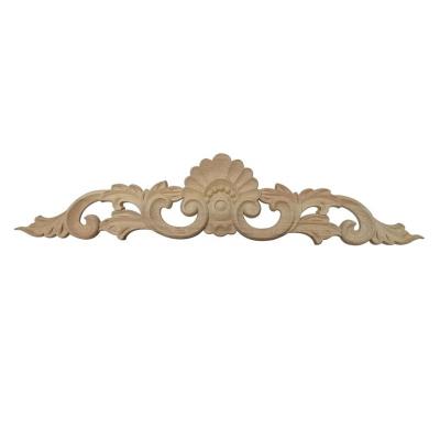 China Chinese In Stock Ready To Ship Wood Decorative Embellishments Carved Outlet Furniture Wood Applique Hollow Decal Onlays for sale