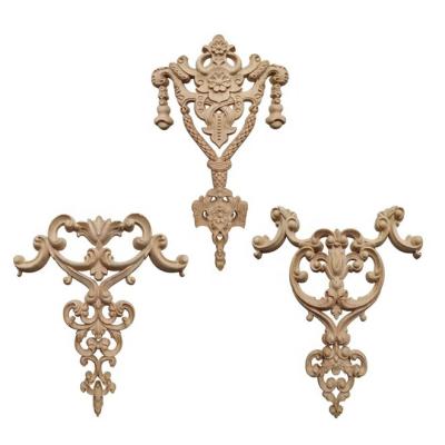 China Factory Direct Sales Chinese Wood Accessories For Furniture Wood Carvings Onlays Nature Ornamental for sale