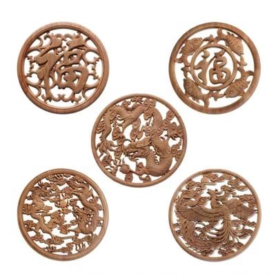 China Soft. Easy clean up. Factory Sale Durable Crafts Wooden Door Onlay Decorative Rubber Wood Carved Flower Appliques and Onlays for sale