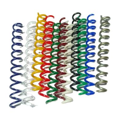 China Good Quality Colorful PVC Plastic Spiral Coil For Notebook Paper Binding Spiral Coil For School Use for sale