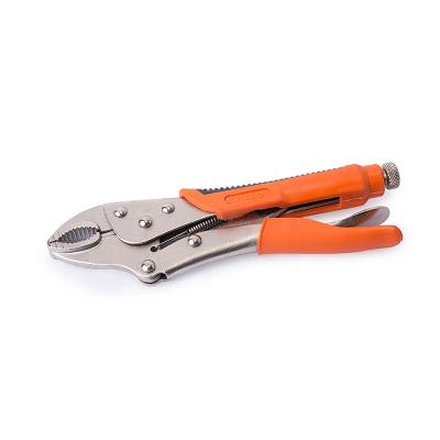 China Fixing Materials.Gripping sheet and small holding components. KENDO 5.5 inch/140mm Carbon Steel Round Nose Nickel Plated Iron Locking Pliers for sale