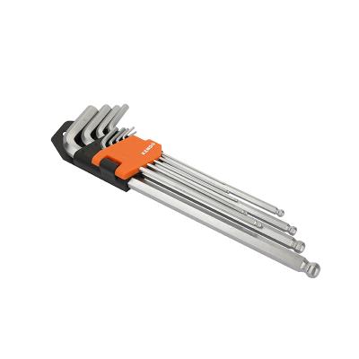 China Tightening or Removing Hex Metric Allen Key Wrench Set Screw KENDO 9pc Ball End CRV Along for sale