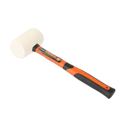 China . KENDO Solid Rubber Head 16 oz White Rubber Mallet for sale