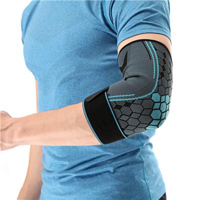 China Breathable Adjustable Elasticity Elbow Brace Compression Support Sleeve with Adjustable Strap for Tendonitis #E-HZ11 for sale