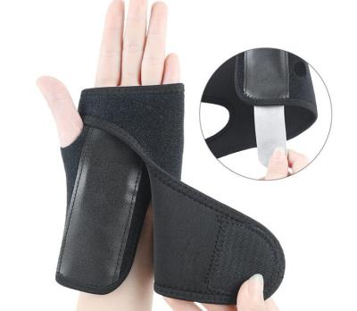 China Hot Selling Adjustable Neoprene Compression Gloves Steel Plate Palm Support Wrist Brace#HW0003 for sale