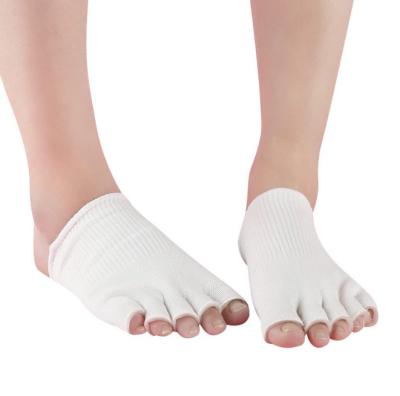 China Antibacterial Gel Toe Separators 1 Pair of Gel Striped Compression Toe Separating Socks #ZJT-04 for sale